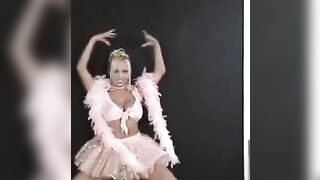 The Russian is dancing and exciting all around with her sexy moves