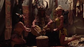 Beautiful heroines from fairy tales fucked by a red-skinned man