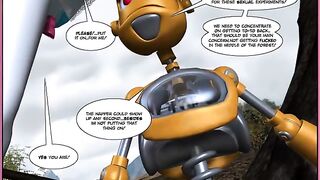 A hot porn comic book with a story about robots in 2021