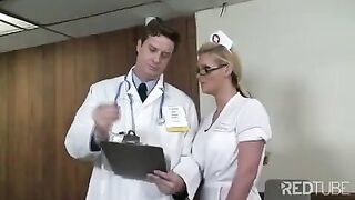 The doctor makes a check-up on his beloved nurse, starting to fuck her