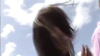 The young girl practices her skills with a nice man in tk tube