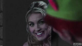 Blonde Keira Nicole fucks passionately on the bed with intensity
