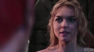 Blonde Keira Nicole fucks passionately on the bed with intensity