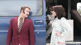 The TV presenter got a colleague's cock in his report