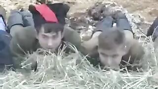 The boy brought a pretty girl to the barn and fucked her in the hay