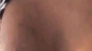 The busty woman took a portion of sperm on her lips and tongue