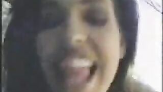 A young girl, Ellie, is fucking with her friend on the island