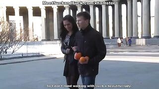 After a romantic dinner, the girl is engaged in passionate sex right there