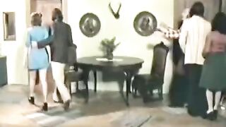 Cute girl from the past has a great foursome sex