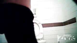Camera secretly filming in the toilet of the commercial building