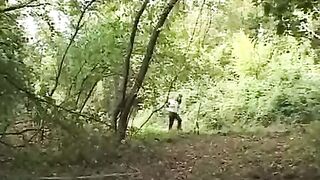 A girl was captured by a maniac in the forest and he took her badly