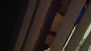 Guy shooting his cock with a camera like neighbors
