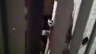 Guy shooting his cock with a camera like neighbors