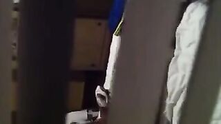Guy shooting his cock with a camera like neighbors