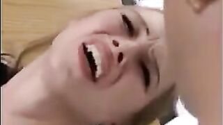 Fragile blonde gets her ass gapped by horny fisting enthusiasts