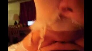 The wife played a Snow Maiden and had sex with her husband in a steamy homemade scene