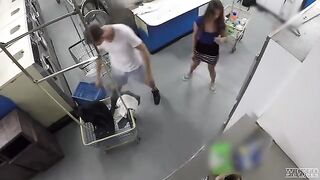 Sex in laundry room captured by a hidden camera, wild stuff!