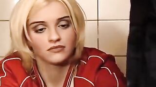 A girl got fucked in the washer in the toilet