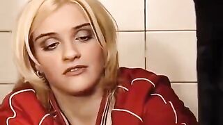 A girl got fucked in the washer in the toilet