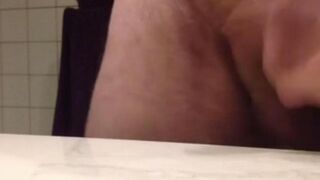 The guy played with sperm and fingers on the table in a hot scene