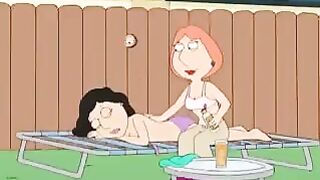 Lesbian sex with Griffins’ characters Bonnie and Lois from Family Guy