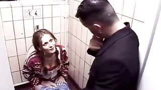 Fucking in the toilet of the night club