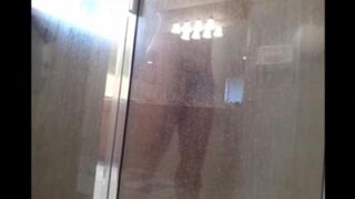 A man washes himself in the shower, but there’s a camera