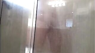 A man washes himself in the shower, but there’s a camera