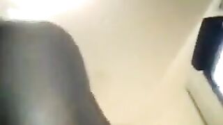 A fat woman fucks a black man in her anal at home