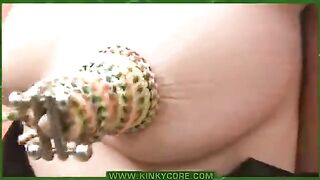 Piercing labia with needles for the sake of sex