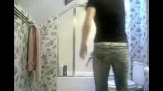 Camera in the toilet, piss and spying - don't peek!
