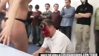An extreme blowjob with a beautiful and abnormal model