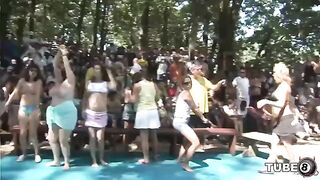 A young girl is fucking fun in the forest with someone