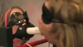Lesbian bondage with tickling and giggling, a sensual BDSM experience