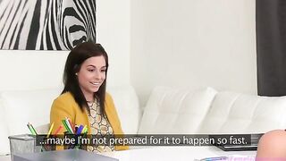 Tracy Lindsay tries lesbian sex with a casting girl