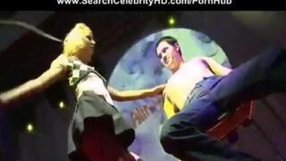 The man fucked blonde in the anus in the club during a porn show