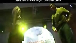 The man fucked blonde in the anus in the club during a porn show