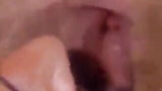 A guy fucked a hairy-pussy girl through transparent pantyhose