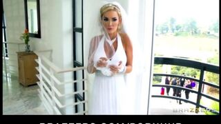 The bride got painted and then immediately began to fuck