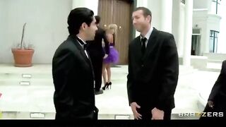 The bride got painted and then immediately began to fuck