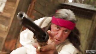 A sexy girl was punished by a cowboy, and he licked her clitoris