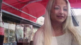 Blonde with natural tits fucks in a steamy private session