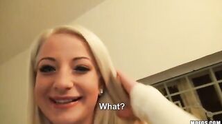 Blonde with natural tits fucks in a steamy private session