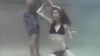 Sex with a redhead beauty in the pool is always something