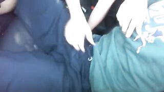 The guy started pulling her pants in the car, she sucked him