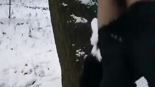 The guy tried to freeze the dick and pussy of a girl