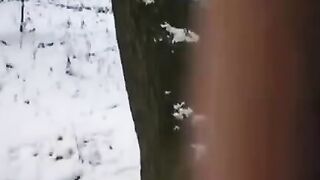 The guy tried to freeze the dick and pussy of a girl