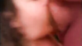 The guy made a friend sit on her knees and stuck his cock in her mouth