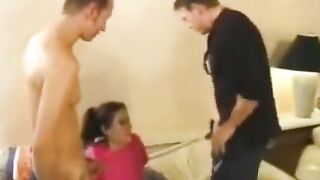 A nanny has anal sex with her employer and his wife