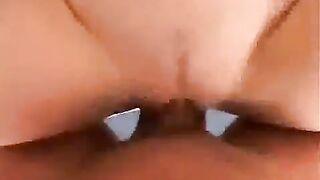 A cute girl was fucked and got her pussy soaked